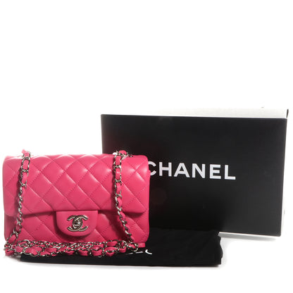 Chanel Lambskin Quilted Mini Flap Dark Pink 3 of 7