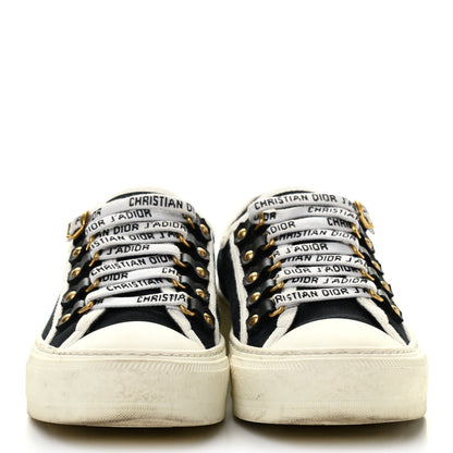 Christian Dior Canvas Womens Walk'n Dior Low Top Sneakers 36.5 Black 2 of 9