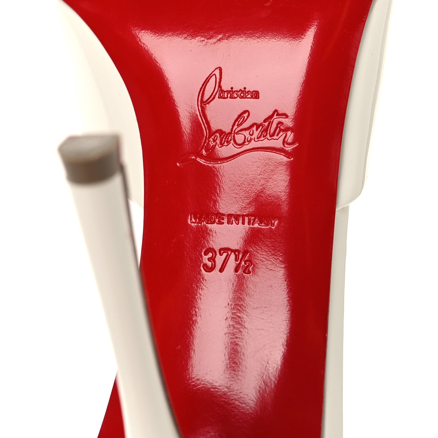 Christian Louboutin Patent Me Dolly 100 Sandals 37.5 White 7 of 10