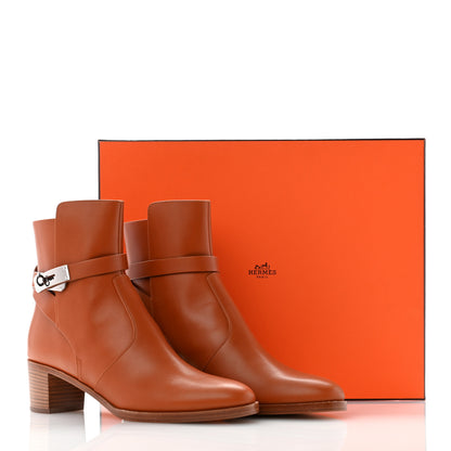 Hermes Calfskin Frenchie 50 Ankle Boots 39 Naturel 9 of 9