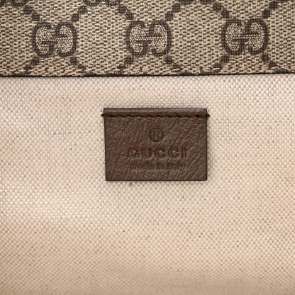 Gucci GG Supreme Monogram Web Small Neo Vintage Double Flap Messenger Bag Beige New Acero 6 of 12