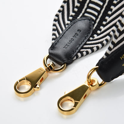 Hermes Toile Swift 50mm Sangle Cavale Shoulder Strap Black Ecru 5 of 6