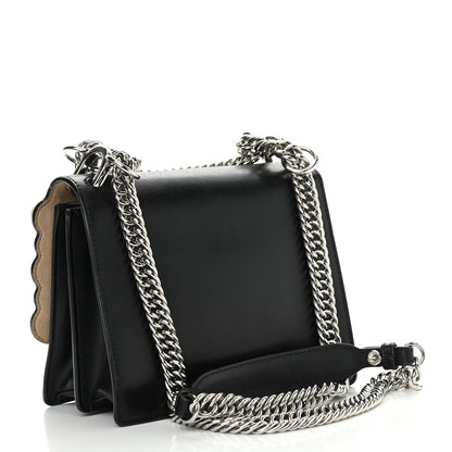Fendi Vitello Liberty Pearl Scalloped Studded Small Kan I Shoulder Bag Black 4 of 20