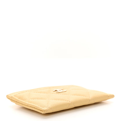 Chanel Caviar Quilted Card Holder Yellow 4 of 9