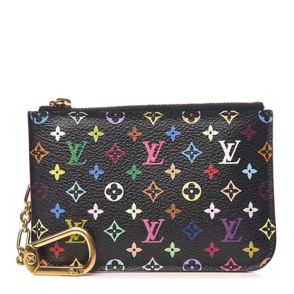 Louis Vuitton Monogram Multicolor Key Pouch Black Grenade 1 of 8
