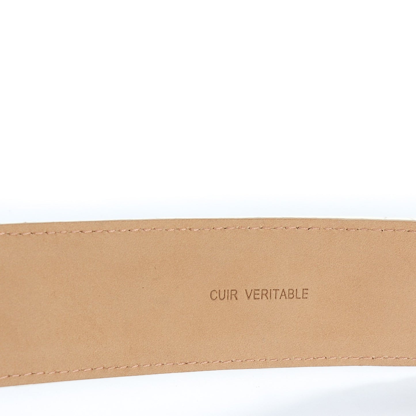 Lambskin Quilted CC Belt 100 40 Dark White