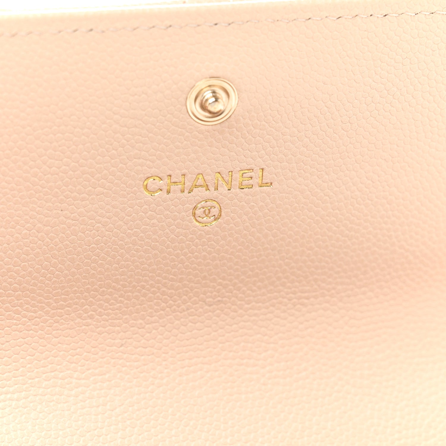 Chanel Caviar Pearl Quilted Coco Candy Wallet Beige 6 of 9
