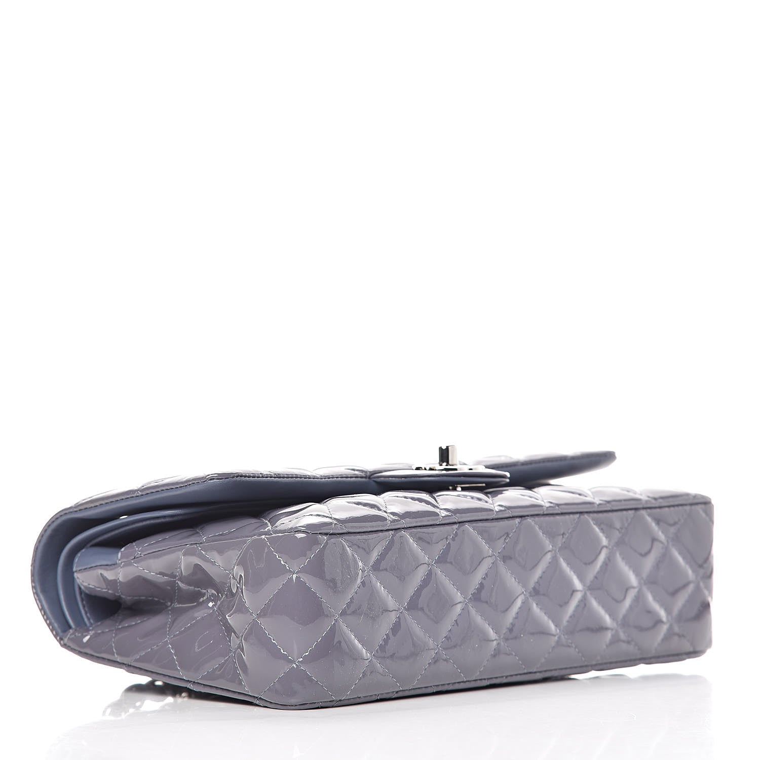 Chanel Patent Calfskin Quilted Medium Double Flap Light Purple 4 of 12