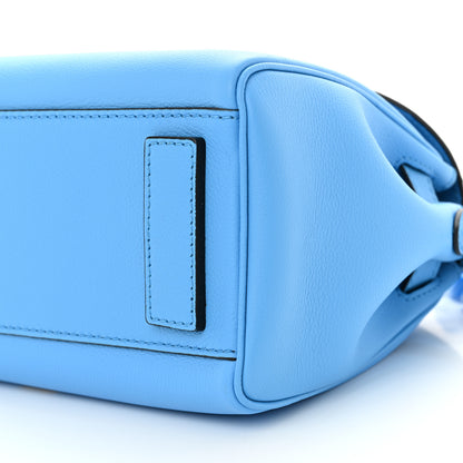 Versace Calfskin Medium La Medusa Top Handle Handbag Blue 9 of 9