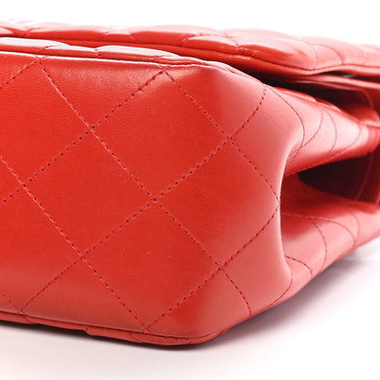 Chanel Lambskin Quilted Jumbo Double Flap Red 9 of 9