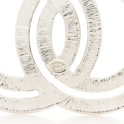 Chanel Baguette Crystal CC Brooch Silver 4 of 5
