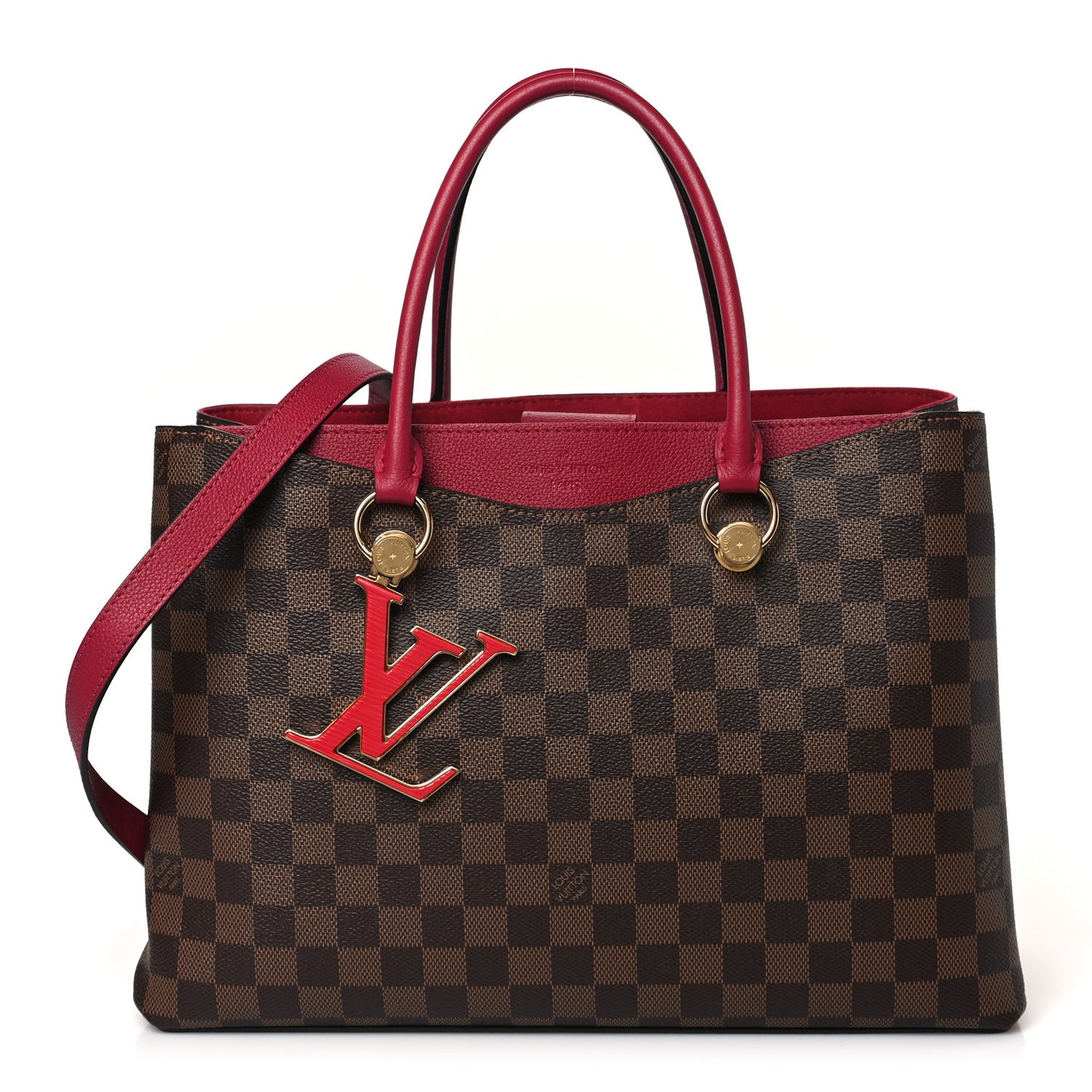 Damier Ebene LV Riverside Lie De Vin