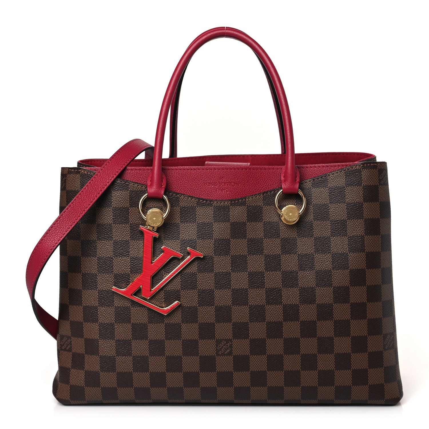 Louis Vuitton Damier Ebene LV Riverside Lie De Vin 1 of 8