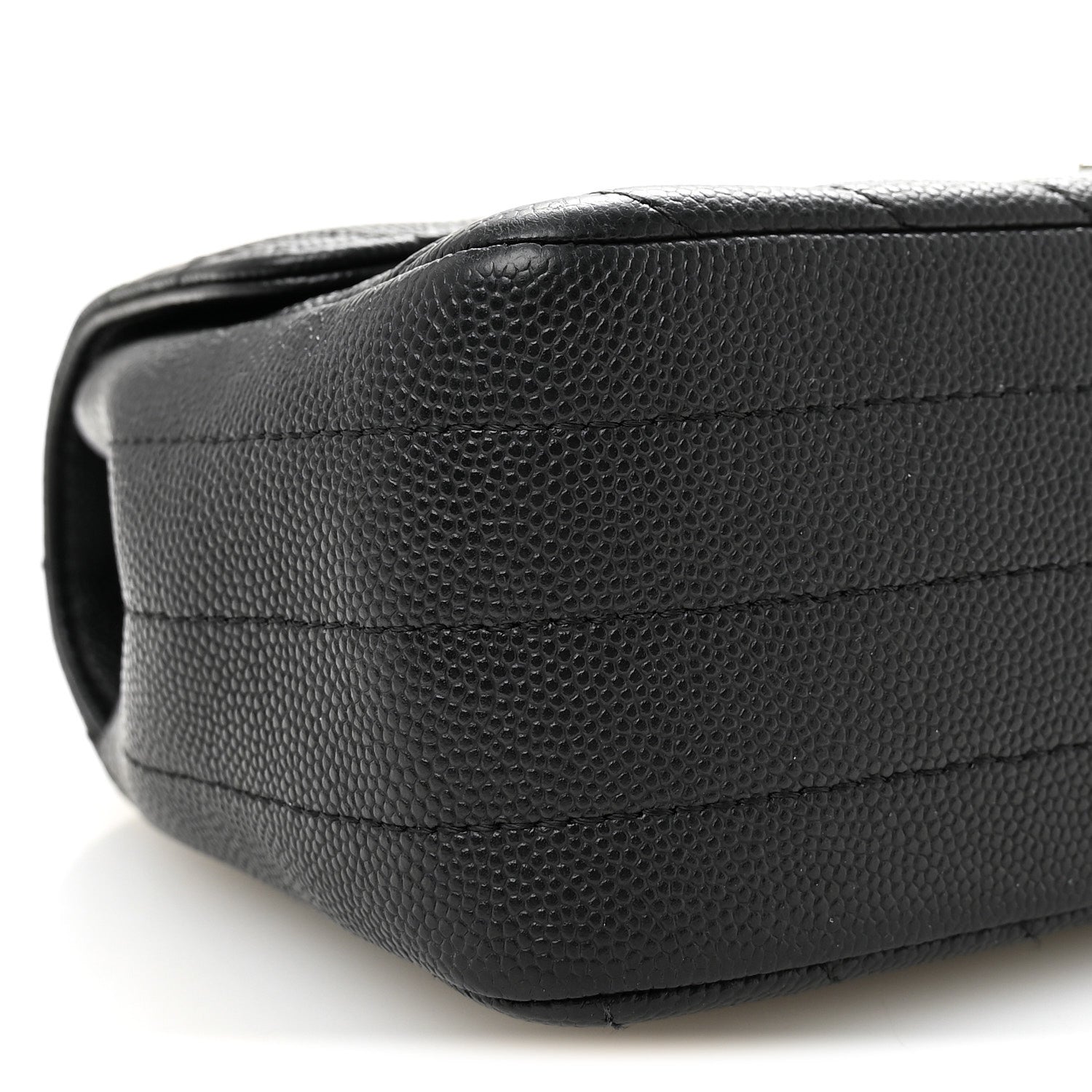 Chanel Caviar Chevron Quilted Mini Rectangular Flap Black 9 of 10