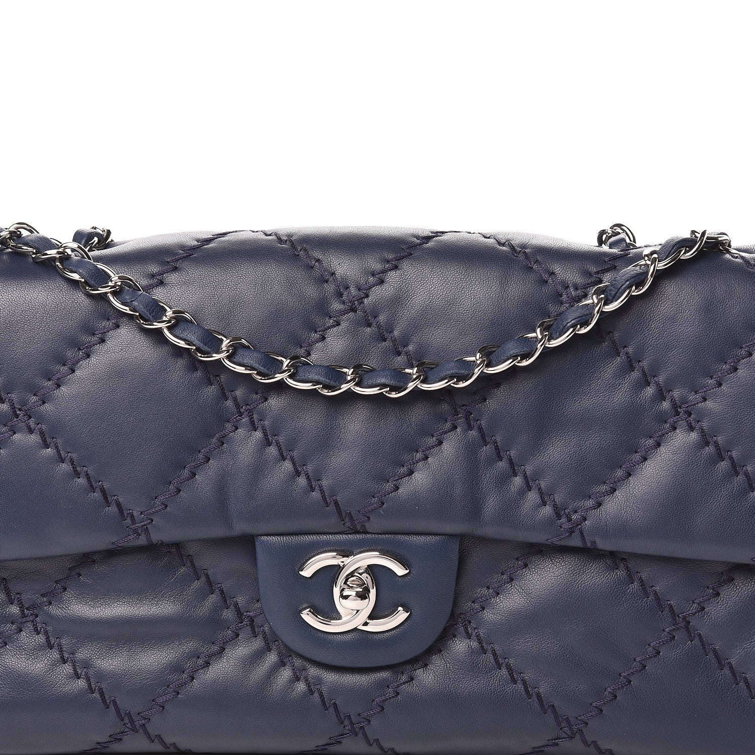 Chanel Lambskin Ultimate Stitch Flap Blue 10 of 10