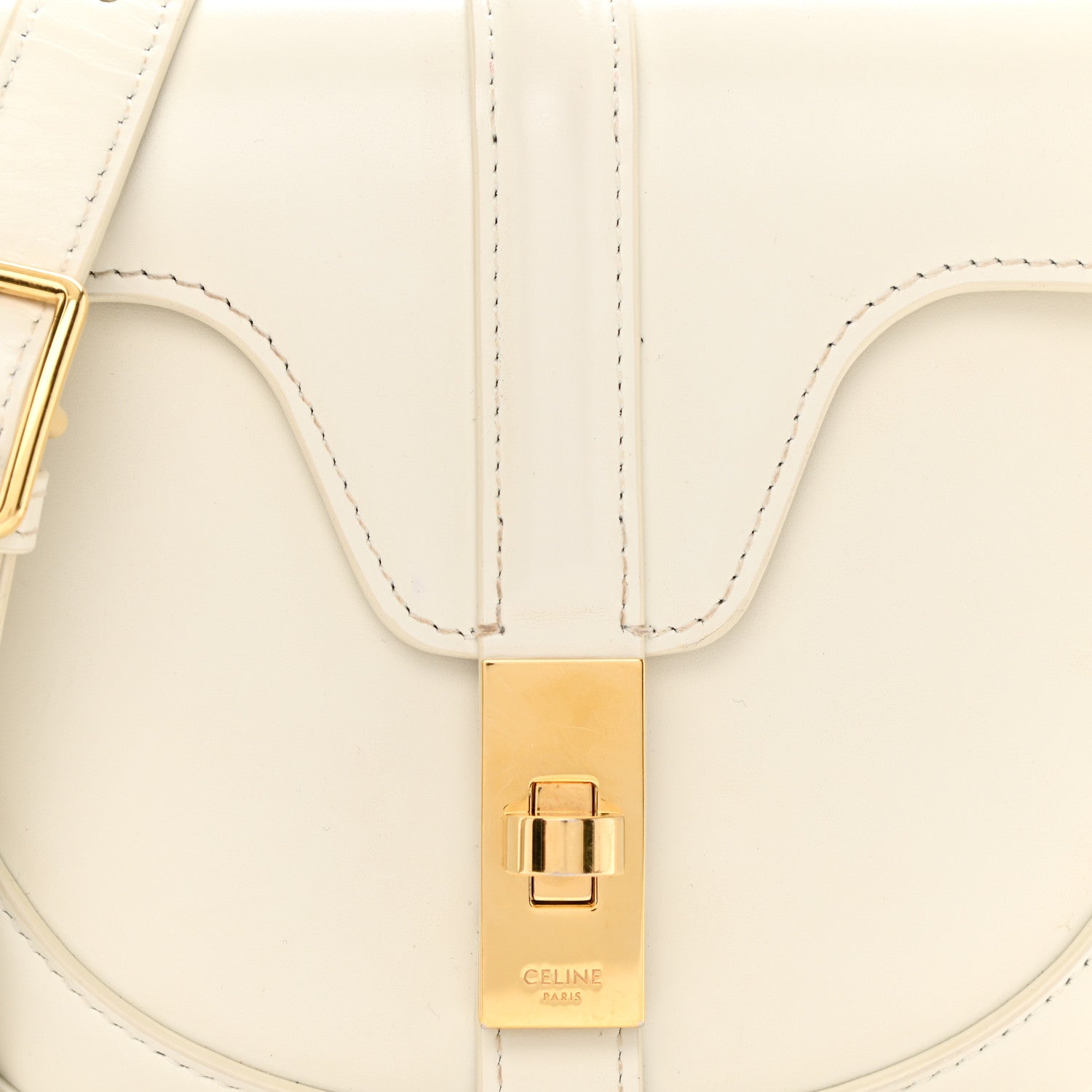 Celine Satinated Calfskin Besace Small 16 White 8 of 9