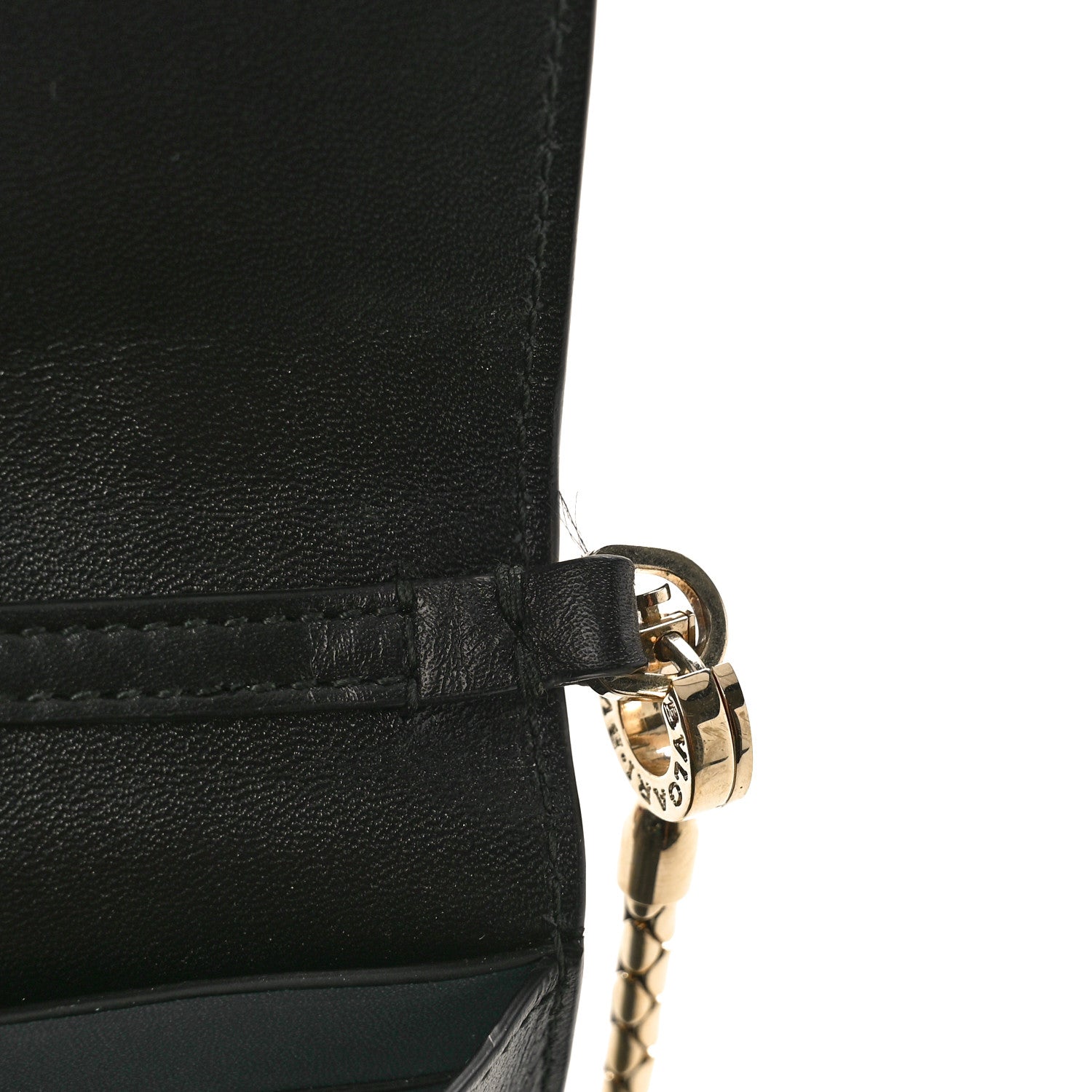 Bulgari Calfskin Serpenti Forever Chain Wallet Black 10 of 10