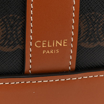 Celine Triomphe Canvas Calfskin Small Bucket Bag Tan 6 of 11