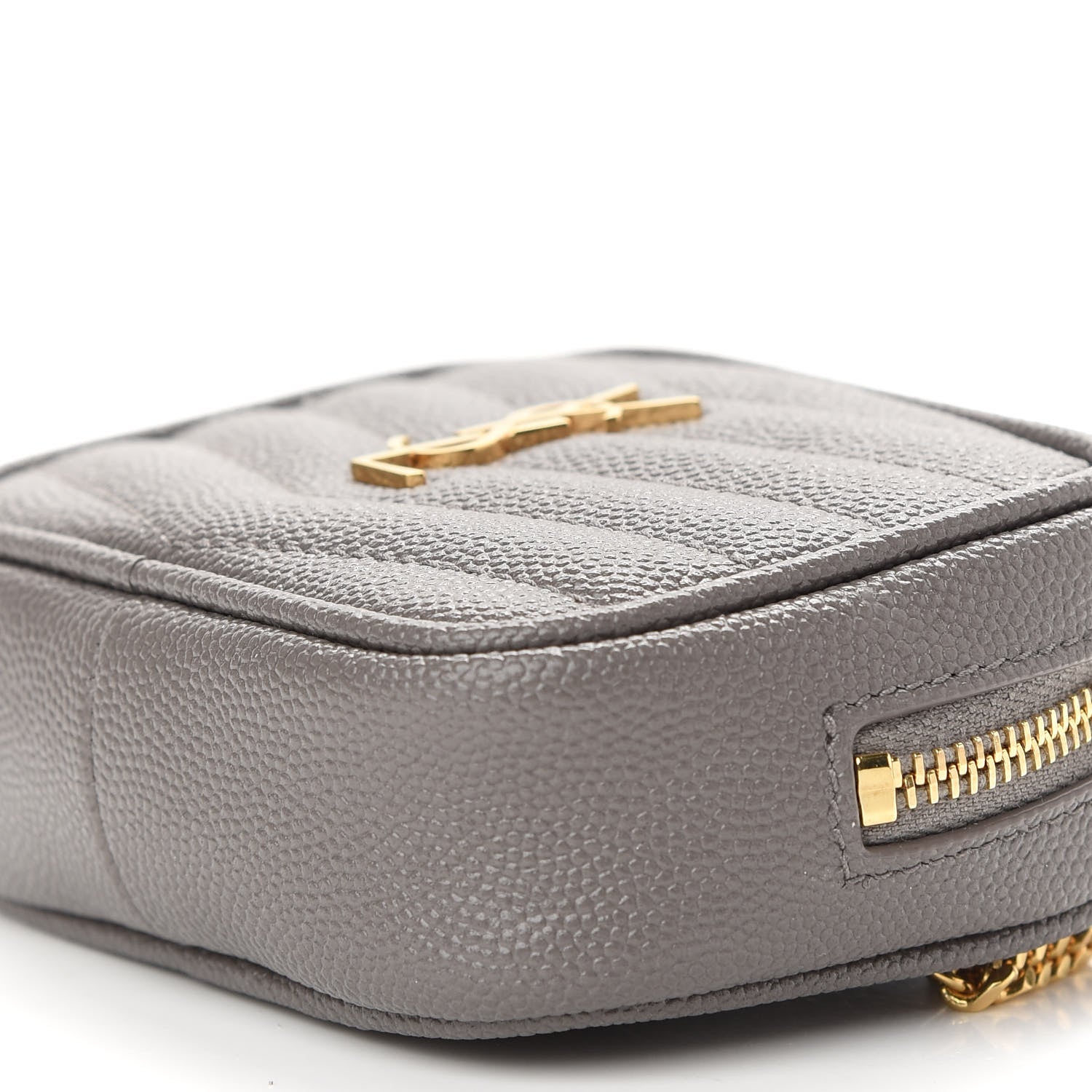 Saint Laurent Grain De Poudre Matelasse Monogram Baby Lou Camera Bag Fog 9 of 9