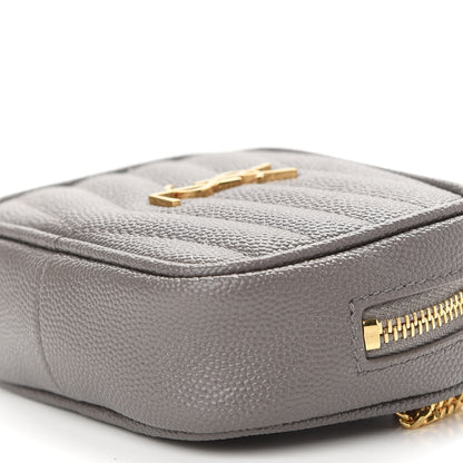 Saint Laurent Grain De Poudre Matelasse Monogram Baby Lou Camera Bag Fog 9 of 9