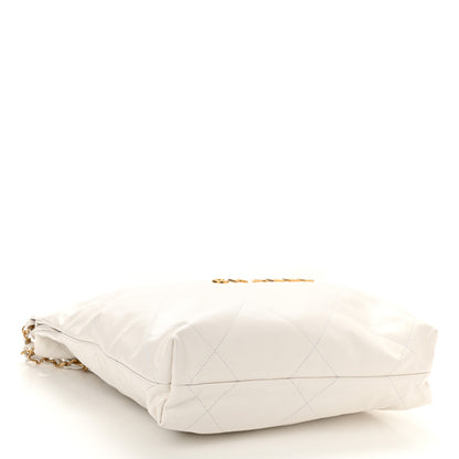 Chanel Shiny Calfskin Quilted Small Chanel 22 White 5 of 11
