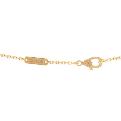Van Cleef & Arpels 18K Yellow Gold Mother of Pearl Vintage Alhambra Pendant Necklace 4 of 5