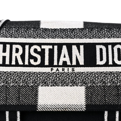 Christian Dior Canvas Tartan Diorcamp Messenger Black White 7 of 9