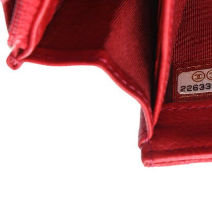 Chanel Calfskin Quilted Boy Chain Around Flap Wallet Red 7 of 11