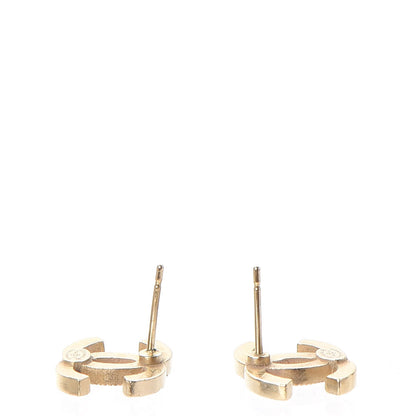 Chanel Crystal CC Earrings Gold 3 of 6