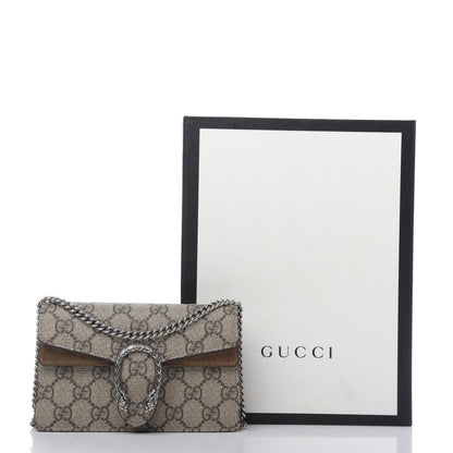 Gucci GG Supreme Monogram Super Mini Dionysus Shoulder Bag Taupe 9 of 9