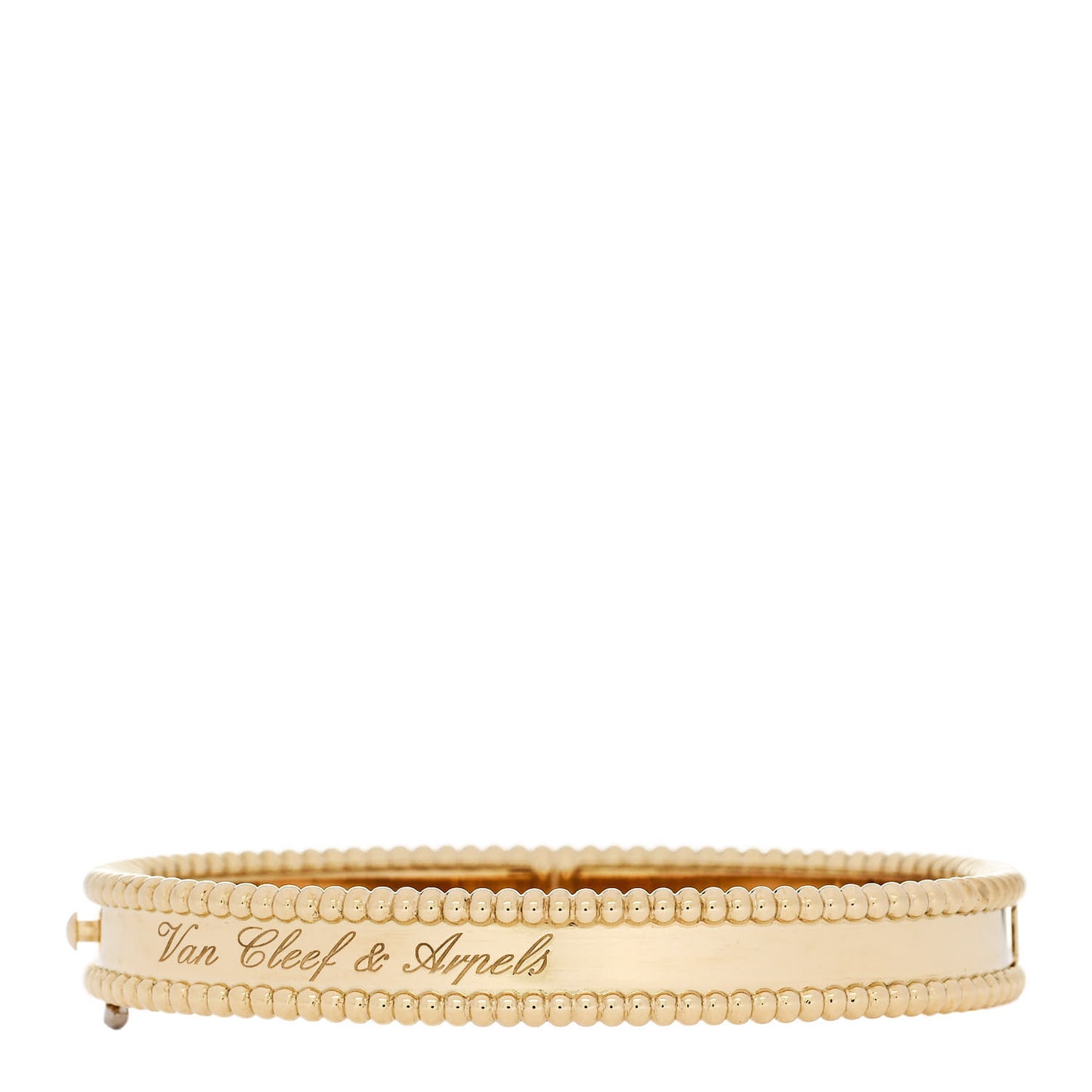 18K Yellow Gold Perlee Signature Bangle Bracelet S