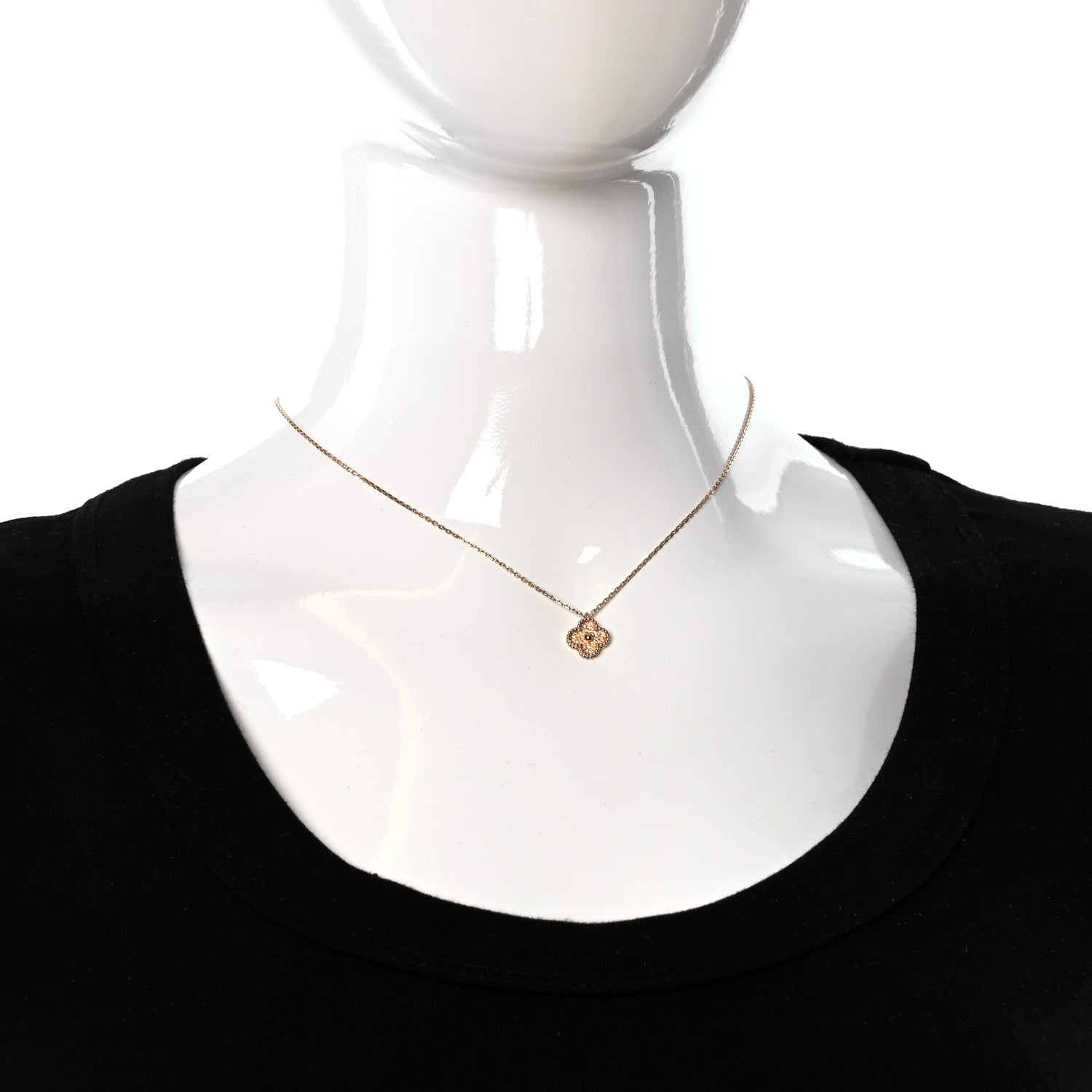 Van Cleef & Arpels 18K Rose Gold Sweet Alhambra Pendant Necklace 3 of 5