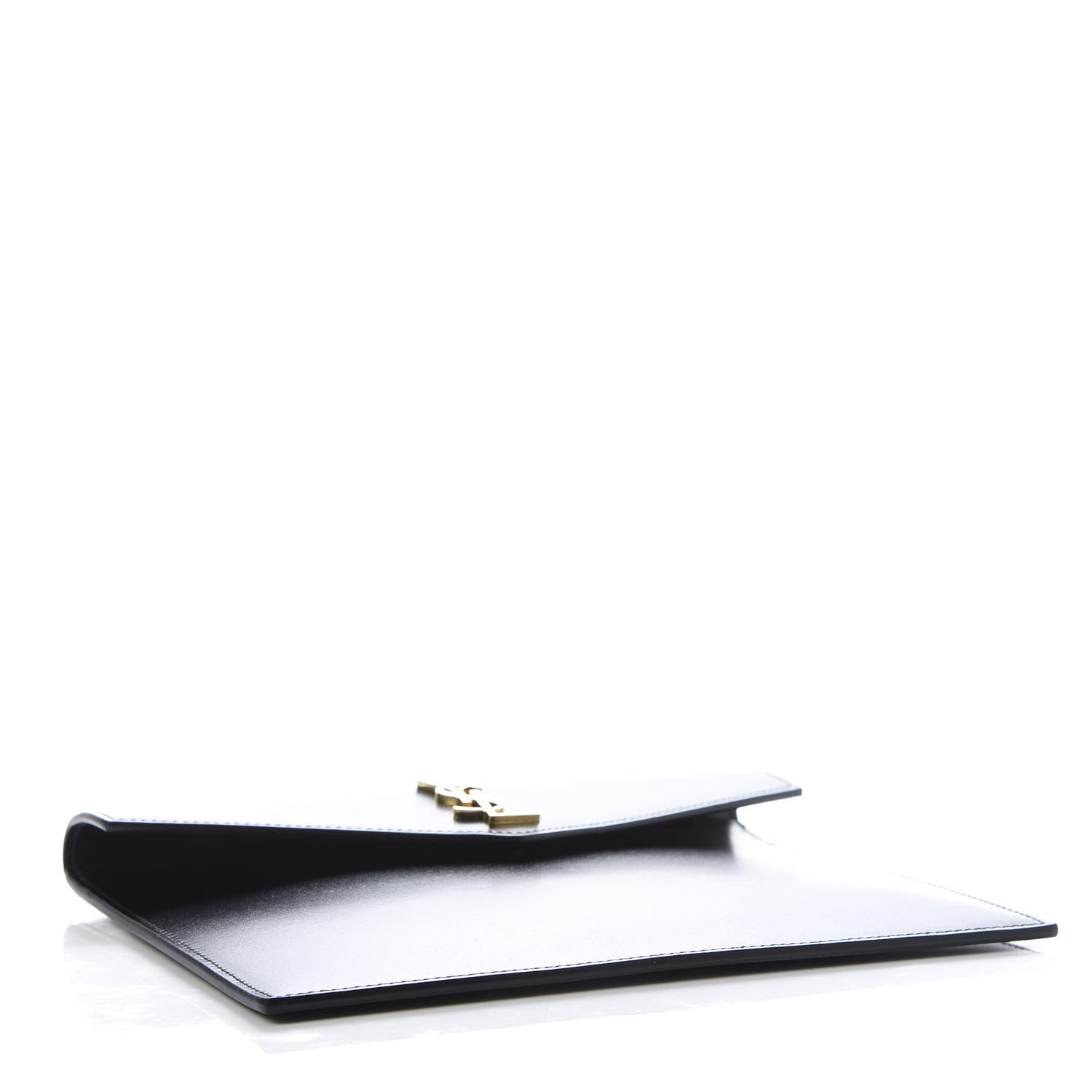 Saint Laurent Smooth Shiny Calfskin Monogram Uptown Baby Pouch Black 4 of 7
