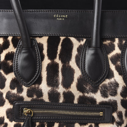 Celine Leopard Pony Hair Mini Luggage Brown 9 of 18