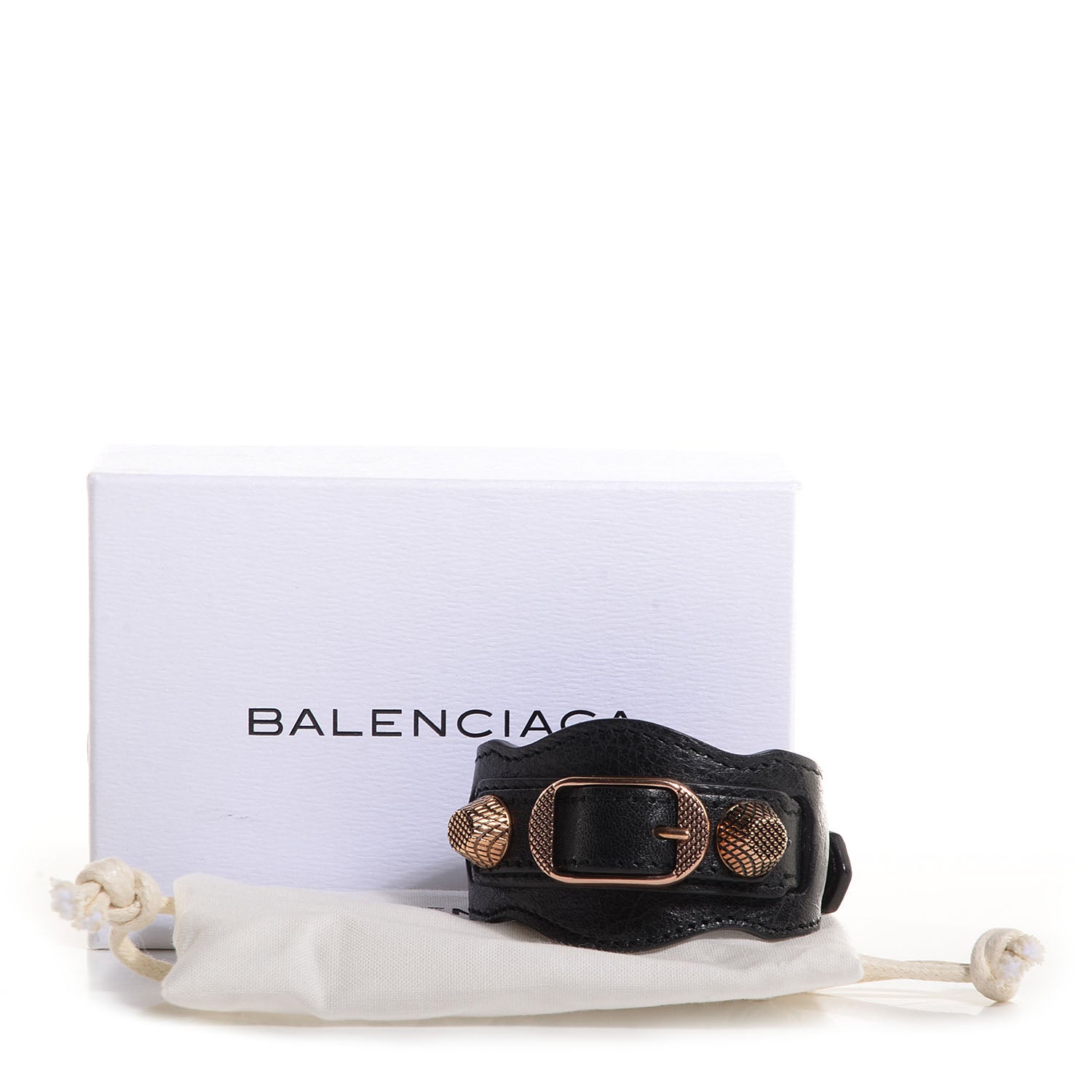 Balenciaga Agneau Arena Giant Rose Gold Hardware M Braceletedium Black 7 of 7