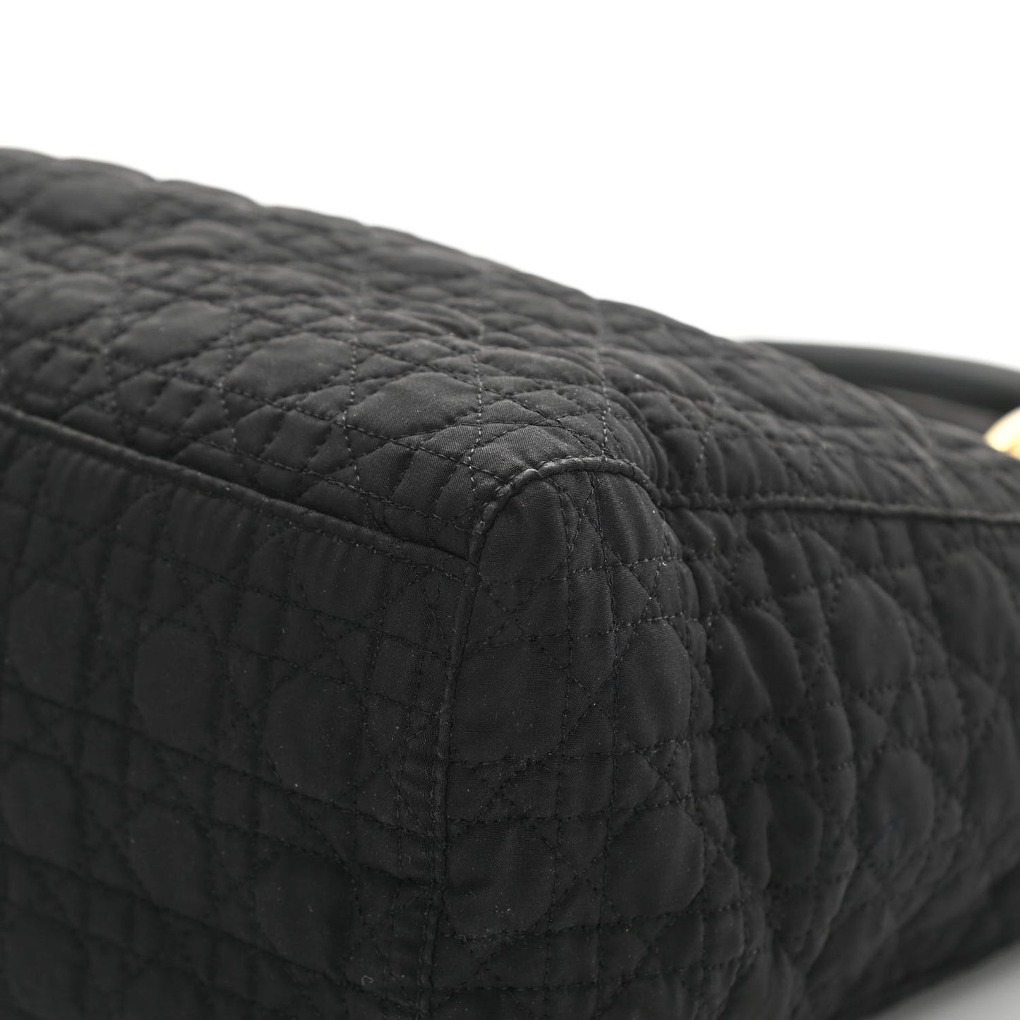 Nylon Cannage Medium Lady Dior Black