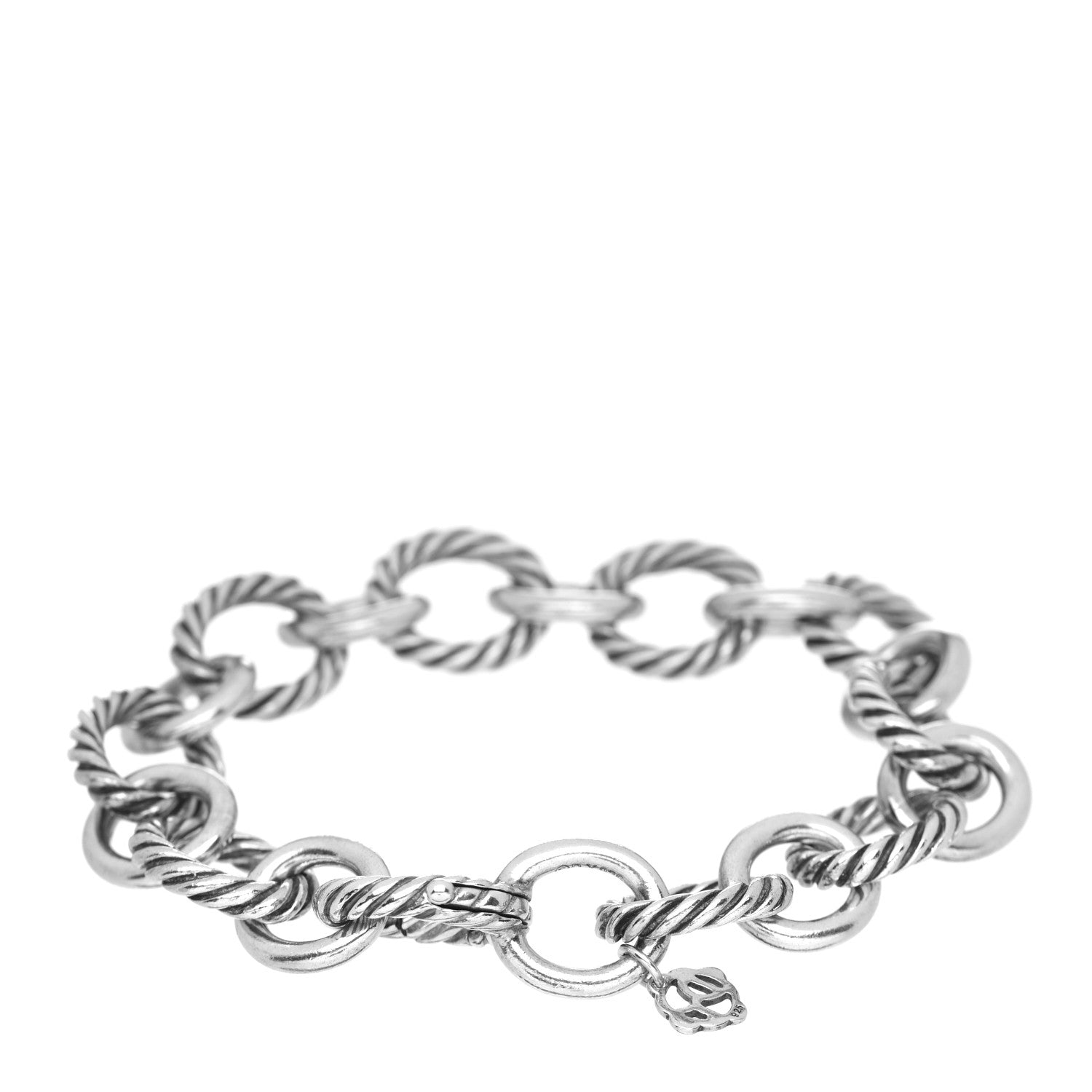 David Yurman Sterling Silver 12mm Large Oval Link Bracelet 3 of 4
