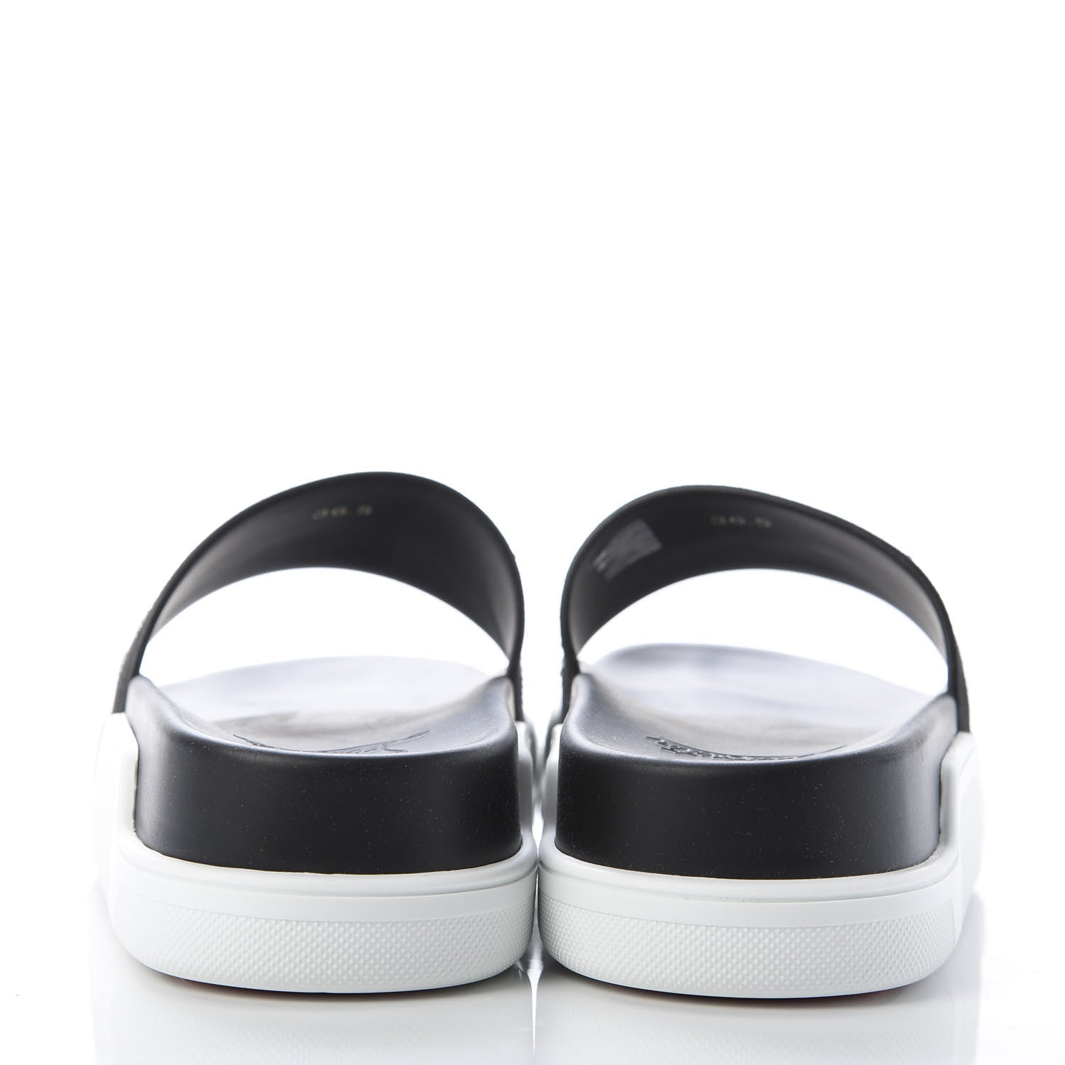 Christian Louboutin Veau Velours Strass Dear Pool Platform Slide Sandal 36.5 Black 6 of 9
