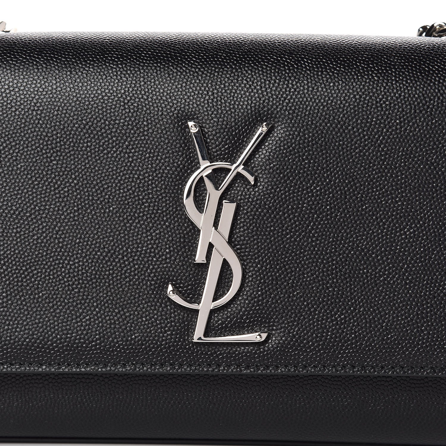 Saint Laurent Grain De Poudre Small Monogram Kate Satchel Black 10 of 10