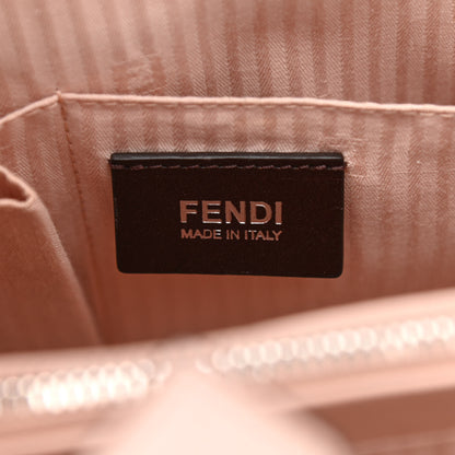 Fendi Vitello Elite Colorblock Regular 2Jours Tote Rosa Plaster Orzo Papavero 6 of 14