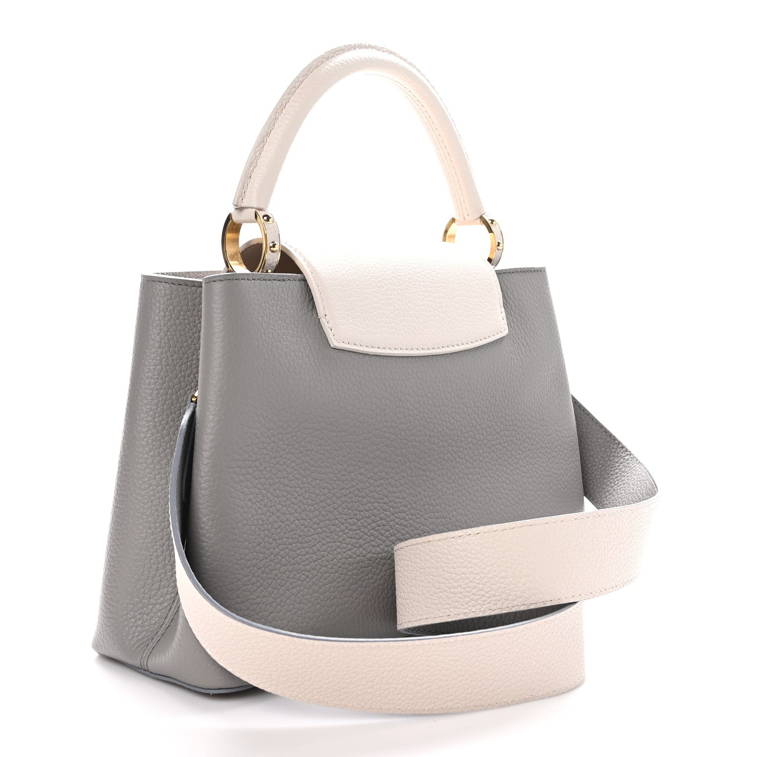 Louis Vuitton Taurillon Capucines MM Steeple Gray 3 of 10