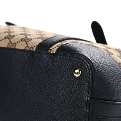 Gucci Monogram Cellarius Calfskin Tote Beige Ebony Black 6 of 11