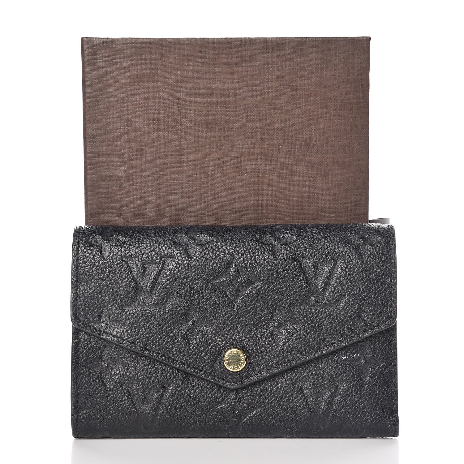 Louis Vuitton Empreinte Compact Curieuse Wallet Black 9 of 9