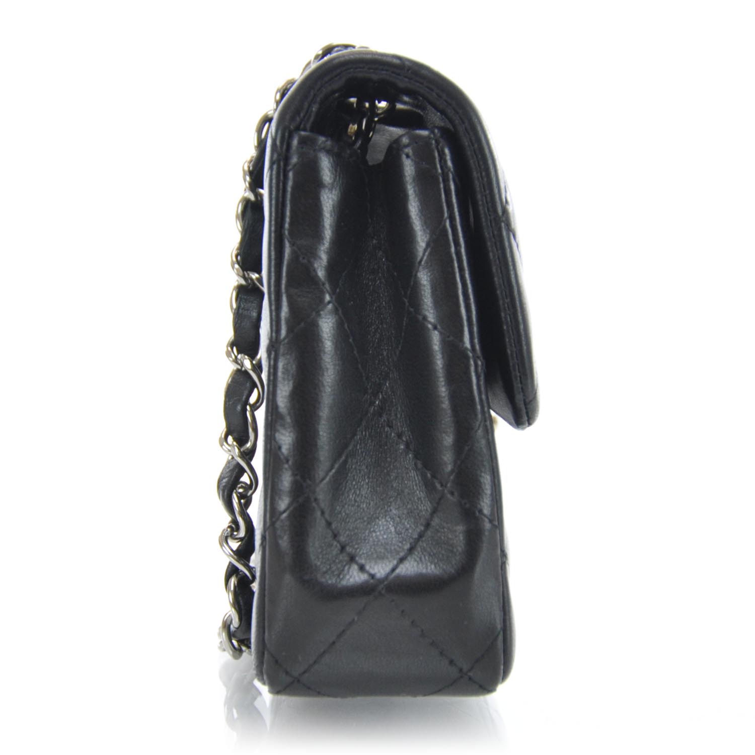 Chanel Lambskin East West Flap Black 6 of 10