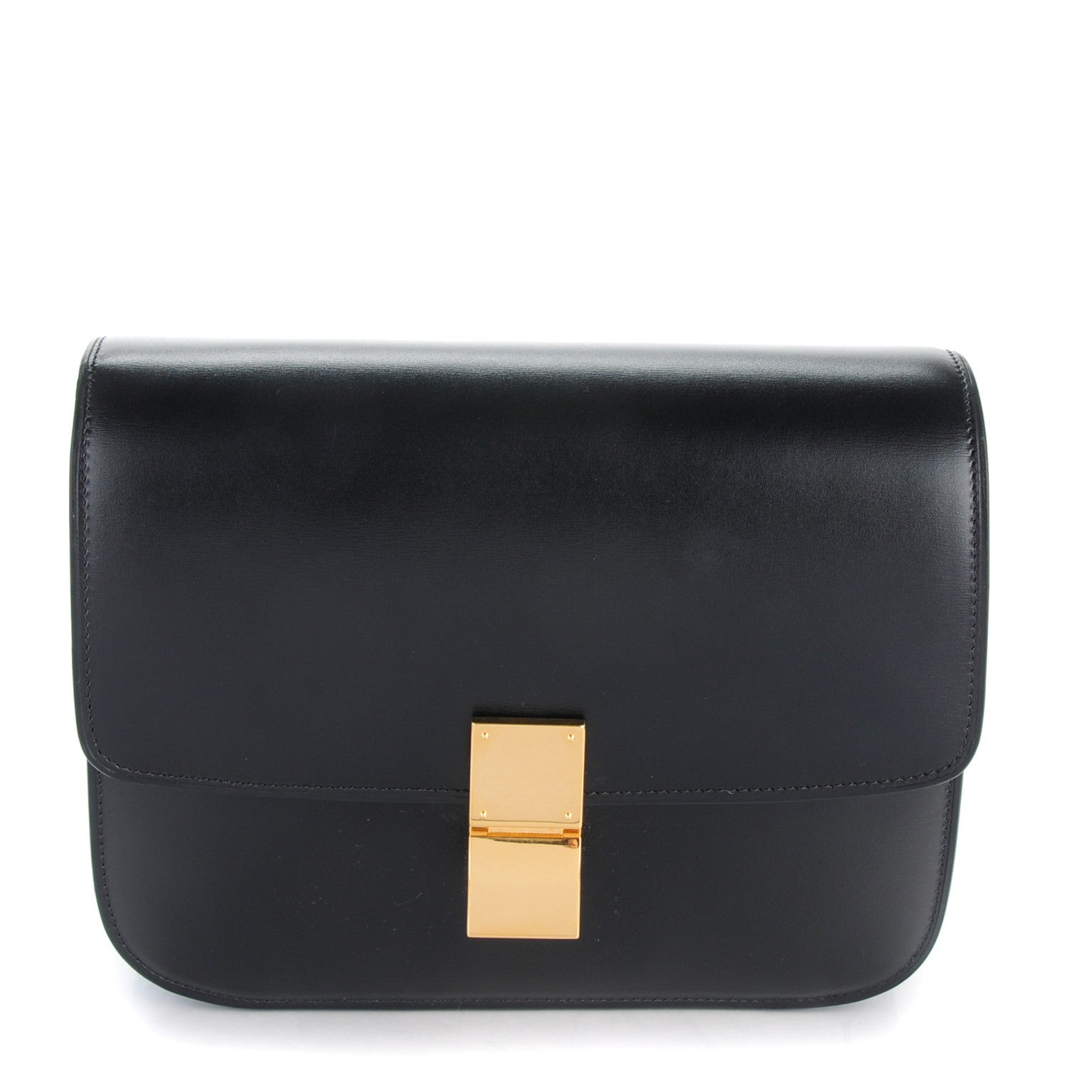 Celine Box Calfskin Medium Classic Box Flap Bag Black 1 of 7