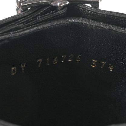 Saint Laurent Goatskin Crystal Buckle Claude 90 Ankle Booties 37.5 Black 7 of 9