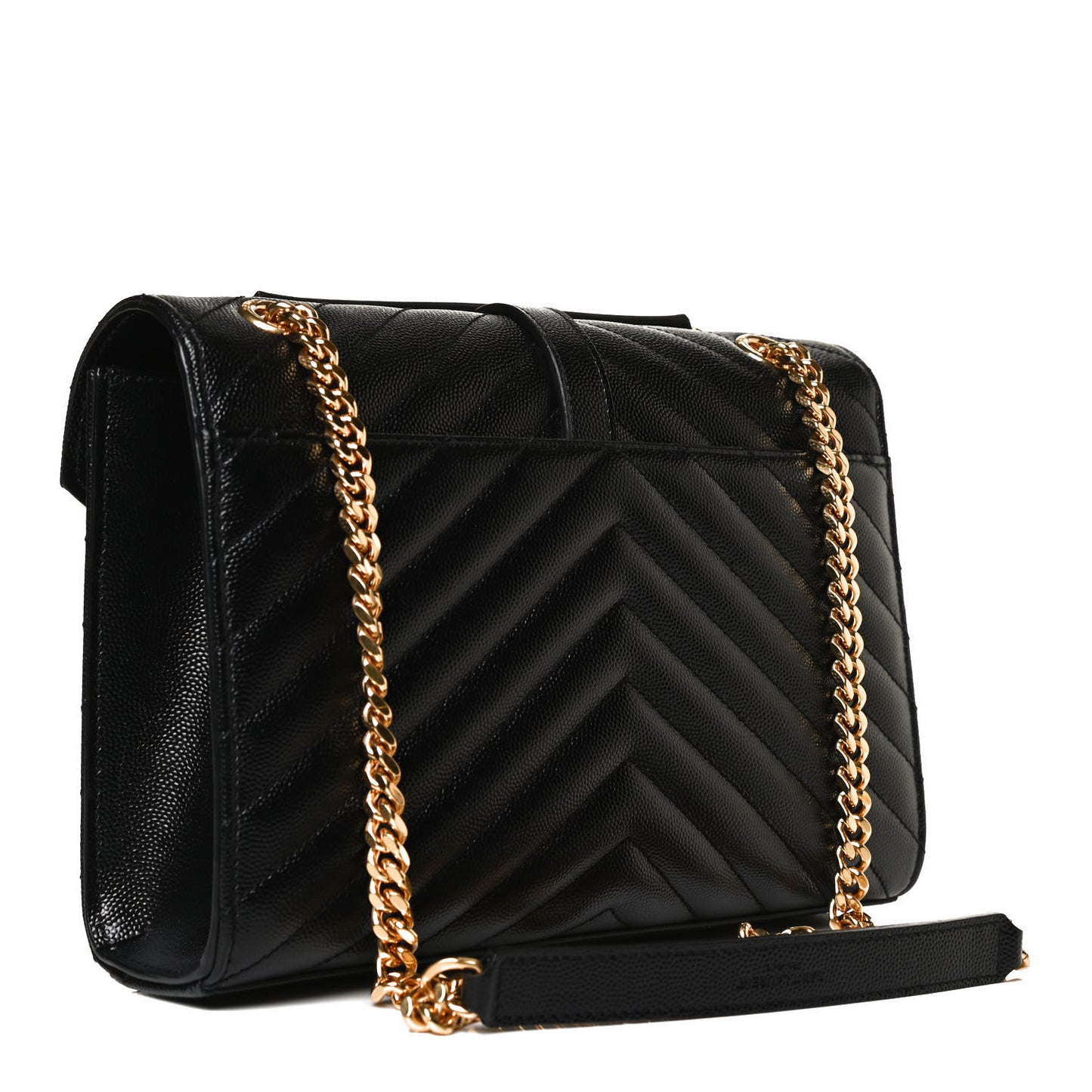Grain De Poudre Matelasse Chevron Medium Monogram Satchel Black