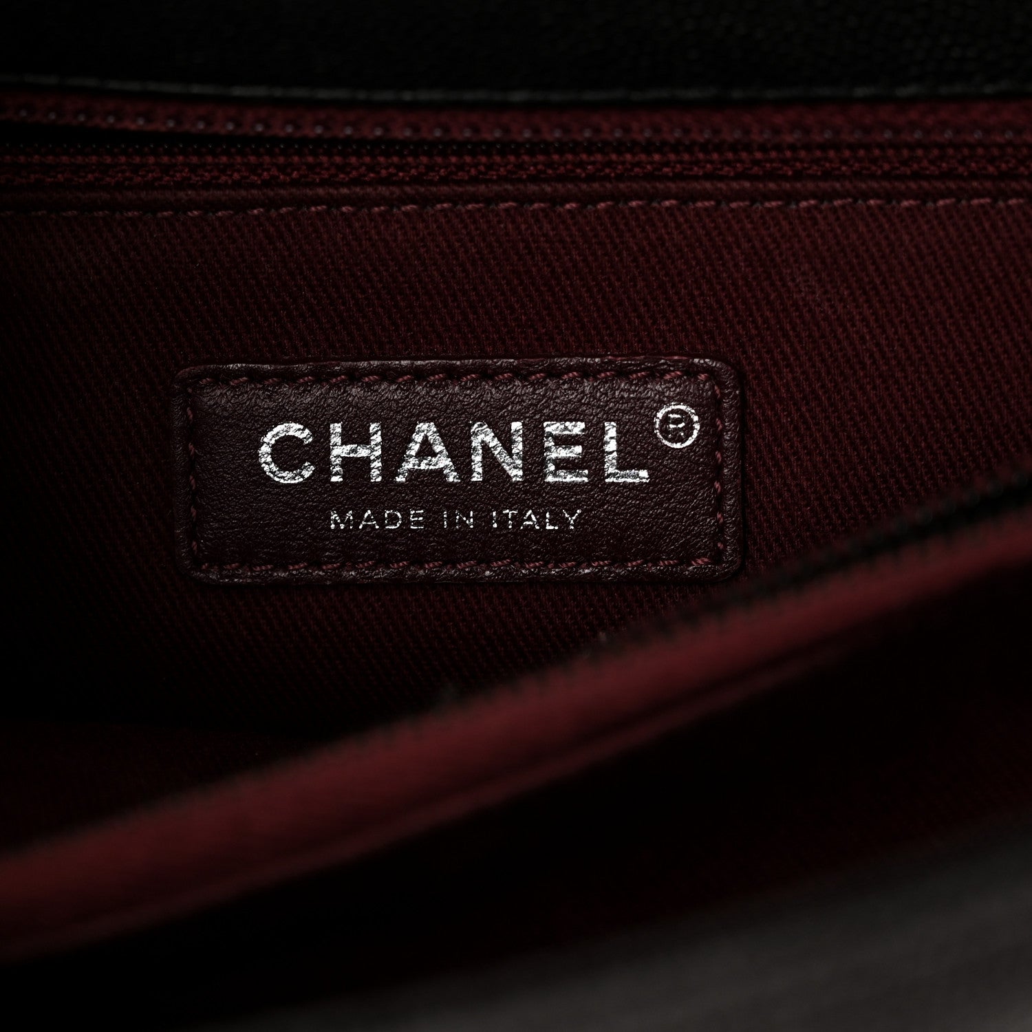 Chanel Caviar Chevron Quilted Small Coco Handle Flap So Black 6 of 10