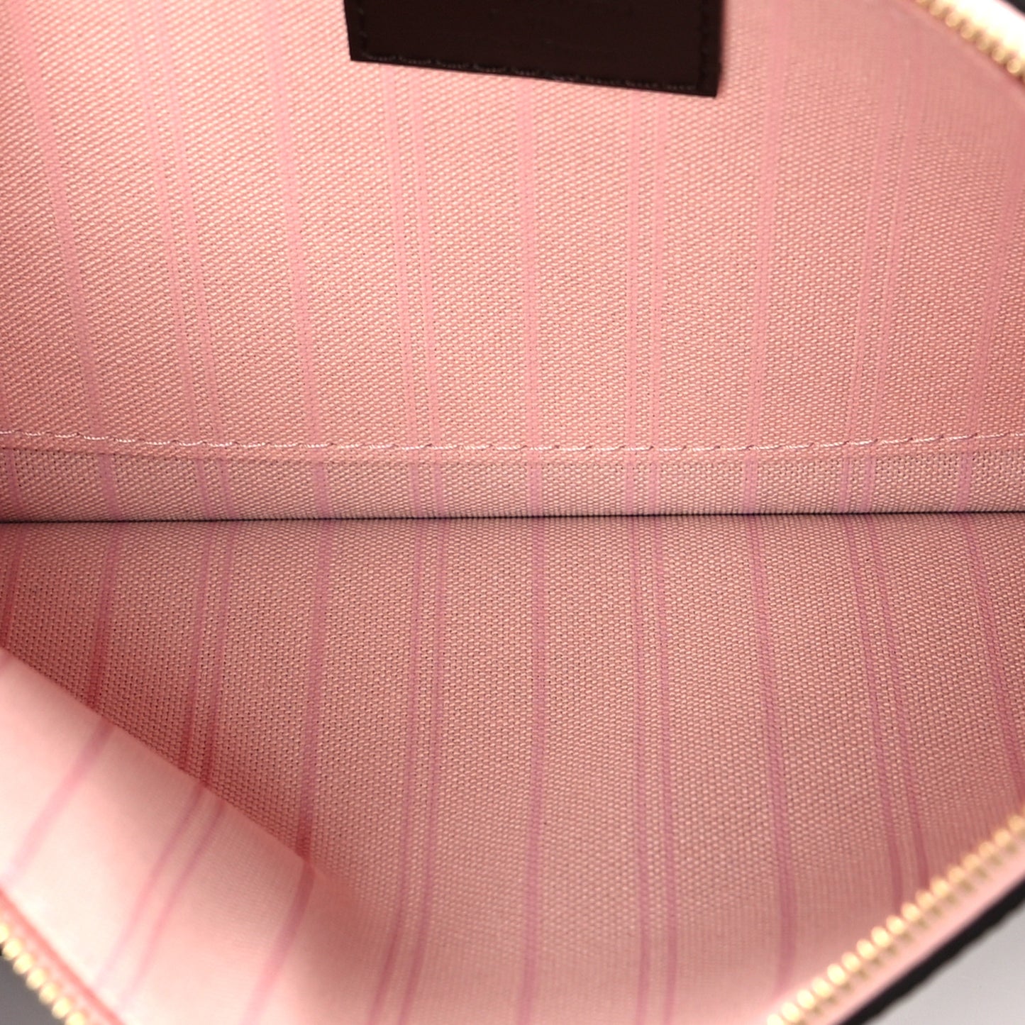 Damier Ebene Neverfull MM GM Pochette Rose Ballerine