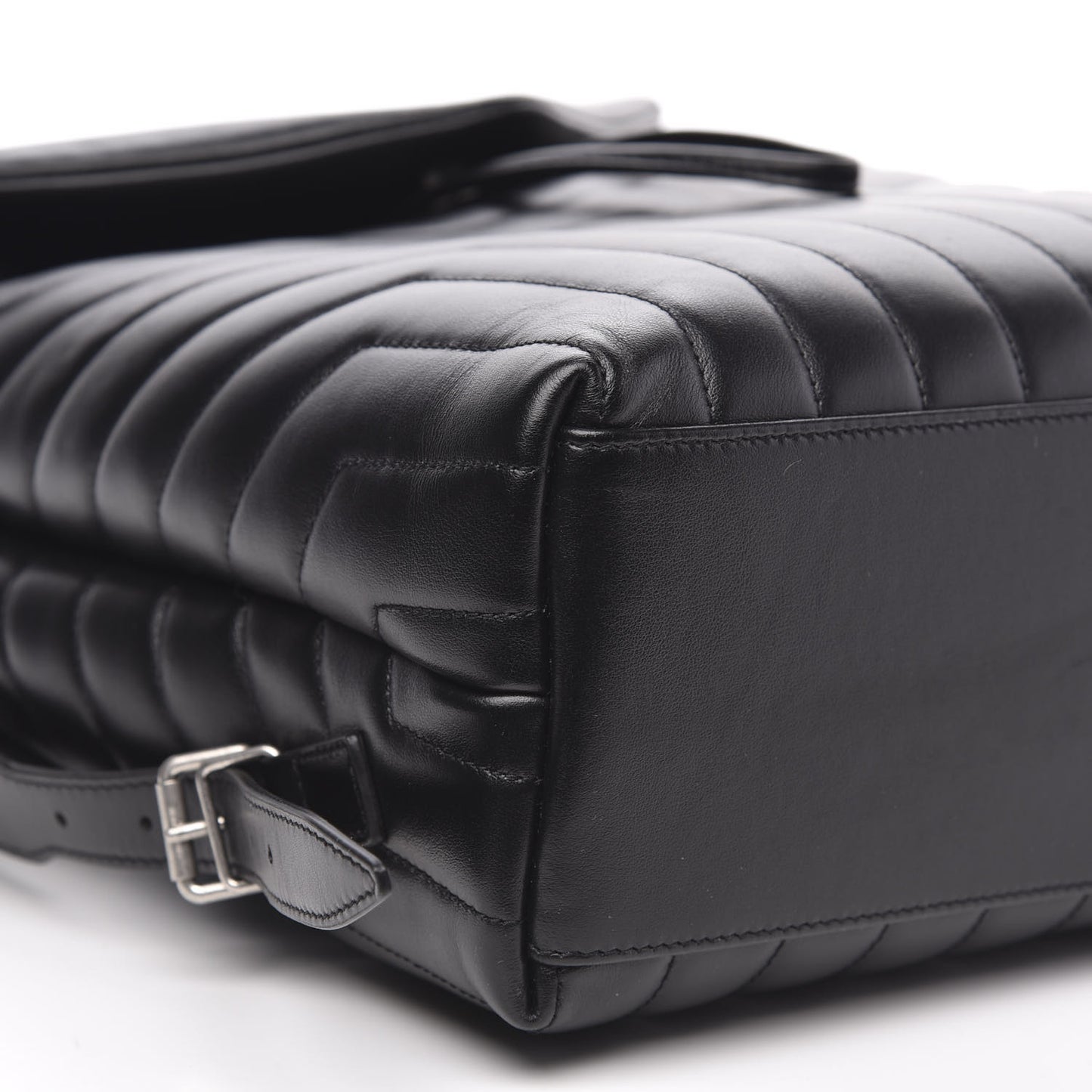 Calfskin Y Quilted Monogram Medium Loulou Backpack Black